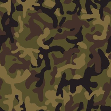 Kamuflaj desenli arka plan, kamuflajsız vektör çizimi. Klasik askeri giyim tarzı.. 