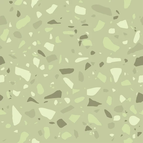 Terrazzo Seamless Pattern Поверхностная Фактура Декоративной Гранитной Мозаики Зеленый Мрамор — стоковый вектор