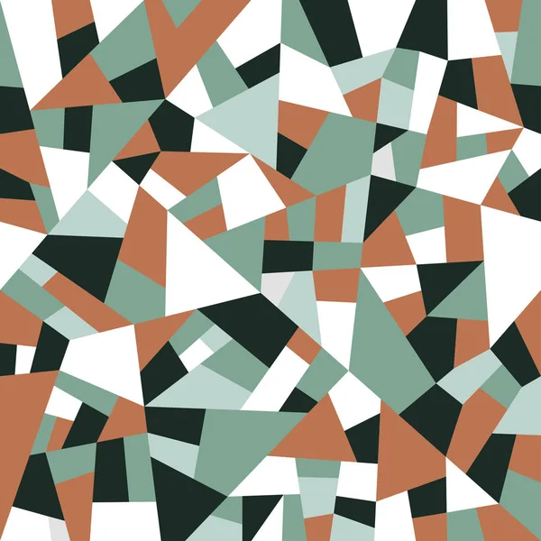 Fundo Triângulos Polígono Padrão Retrô Com Formas Geométricas Trencadis Mosaico —  Vetores de Stock