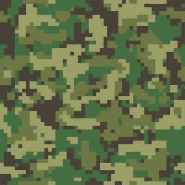 Patrón Sin Costuras Camuflaje Verde Píxel Digital Para Diseño Fondo — Archivo Imágenes Vectoriales