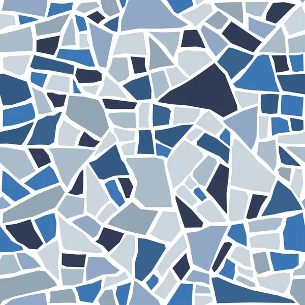 Beschaffenheit Des Terrazzobodens Fliesen Mit Kieseln Und Stein Abstraktes Blaues — Stockvektor
