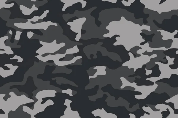 Kamouflage Mönster Bakgrund Sömlös Vektor Illustration Klassisk Klädstil Maskerar Mörk — Stock vektor