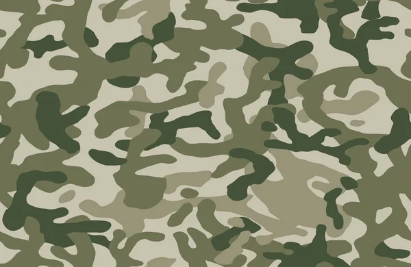 Kamouflage Mönster Bakgrund Sömlös Vektorillustration Klassiska Klädstil Maskering Camo Upprepad — Stock vektor