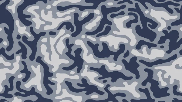 Camouflage Bleu Militaire Texture Répétée Par Guerre Fond Vectoriel Sans — Image vectorielle