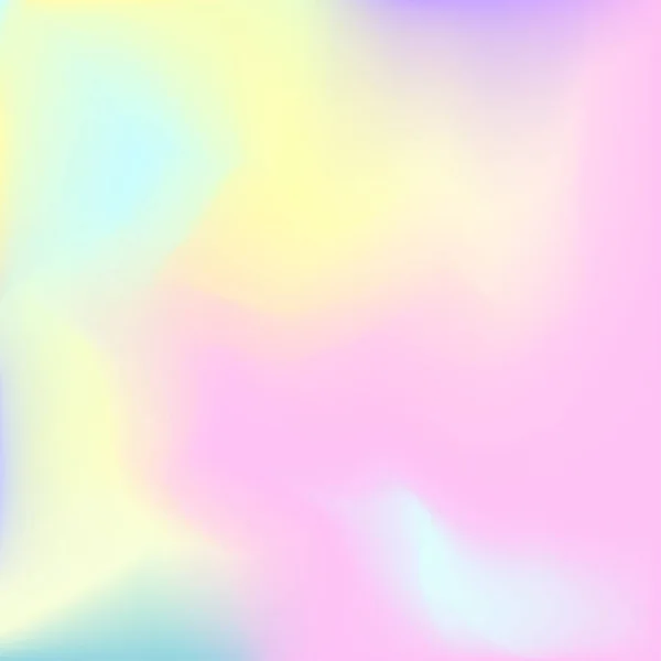 Pastel renklerde yanardöner tasarım. Holografik, inci kokulu kağıt dokusu. Hologram soyut vektör arkaplanı