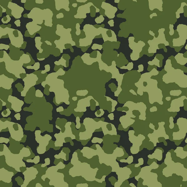 Camouflage Pattern Background Army Clothing Style Forest Masking Camo Green — Stock Vector