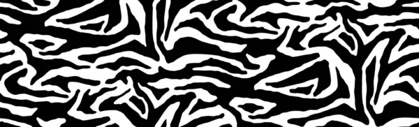 ゼブラストライプの肌 動物のプリント シームレスなパターン ベクトル背景 — ストックベクタ