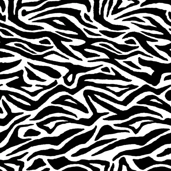 Pelo Zebra Pelle Striscia Modello Animale Ripetizione Della Texture Sfondo — Vettoriale Stock