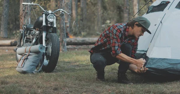 Camping en forêt — Photo