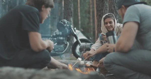 Pique-nique en plein air en forêt — Photo