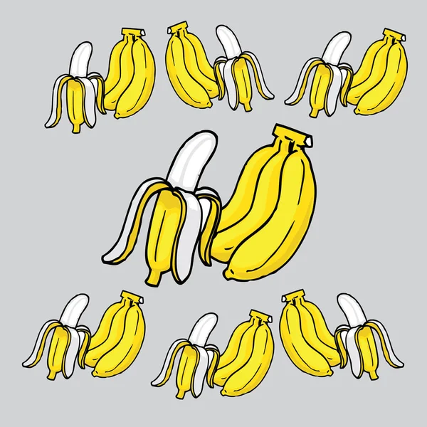 Caricature jaune banane — Image vectorielle