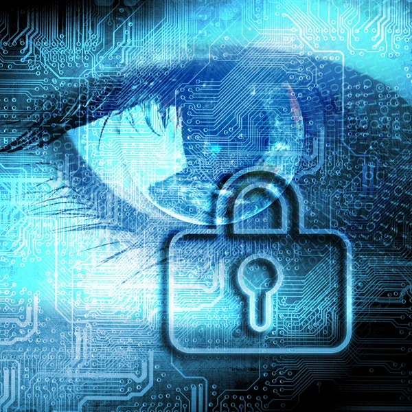 Internet Security Business Hintergrundkonzept in blauer Farbe — Stockfoto