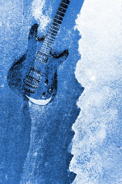 Fundo abstrato da guitarra da cor da água — Fotografia de Stock