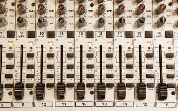 Muziek studio mix console — Stockfoto