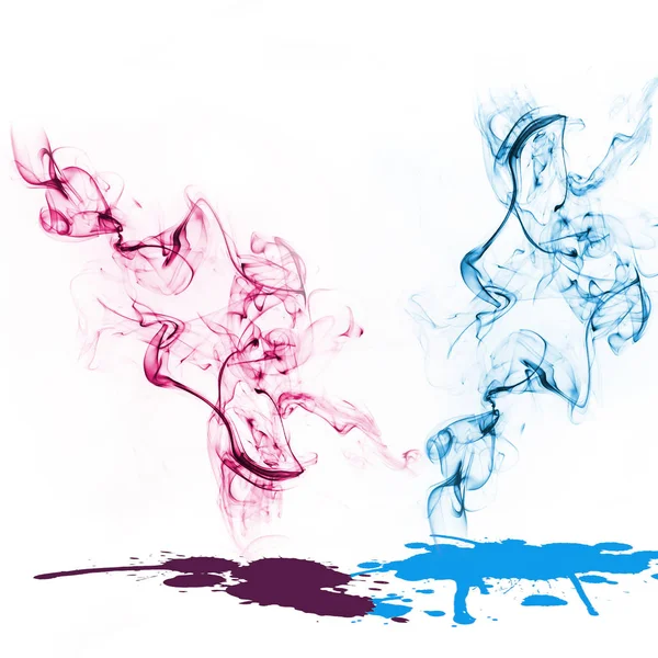 Colorful abstract composition with smoke and liquids. Space for text. — Stock Photo, Image