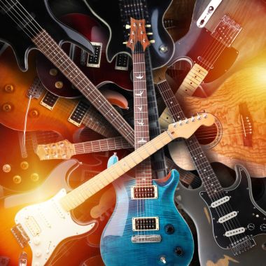 Elektrik gitar birbirine döşeme kümesi