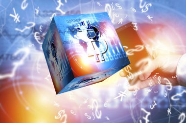 Peer-to-peer ödeme kavramı ile harita ve dünya bağlantı