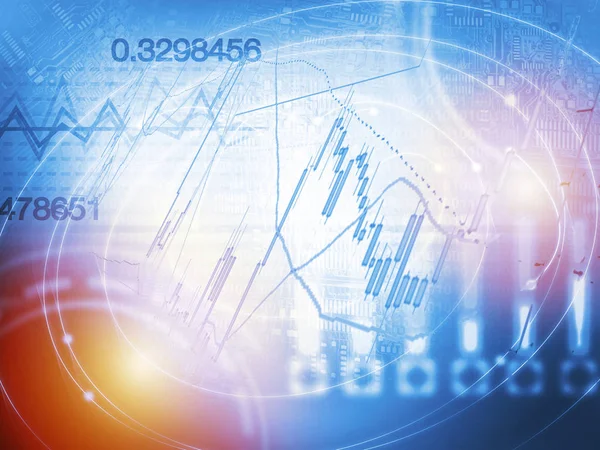 Forex trading technical analysis concept — Stock Photo, Image