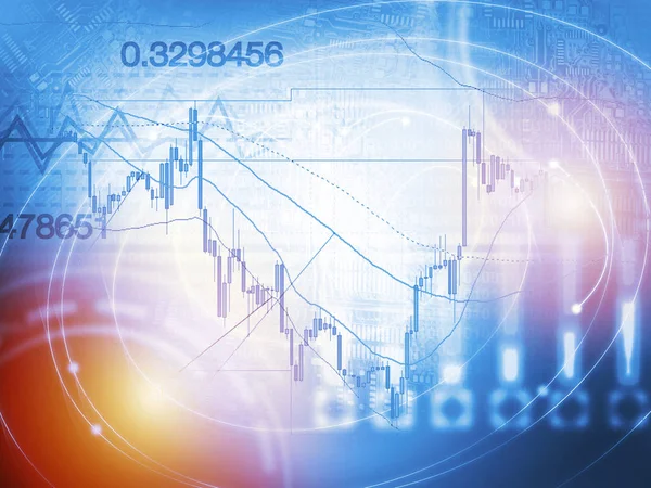 Forex obchodní koncept technické analýzy — Stock fotografie