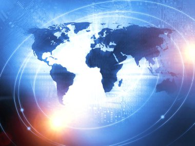 Dünya iş arka plan kavramı mavi