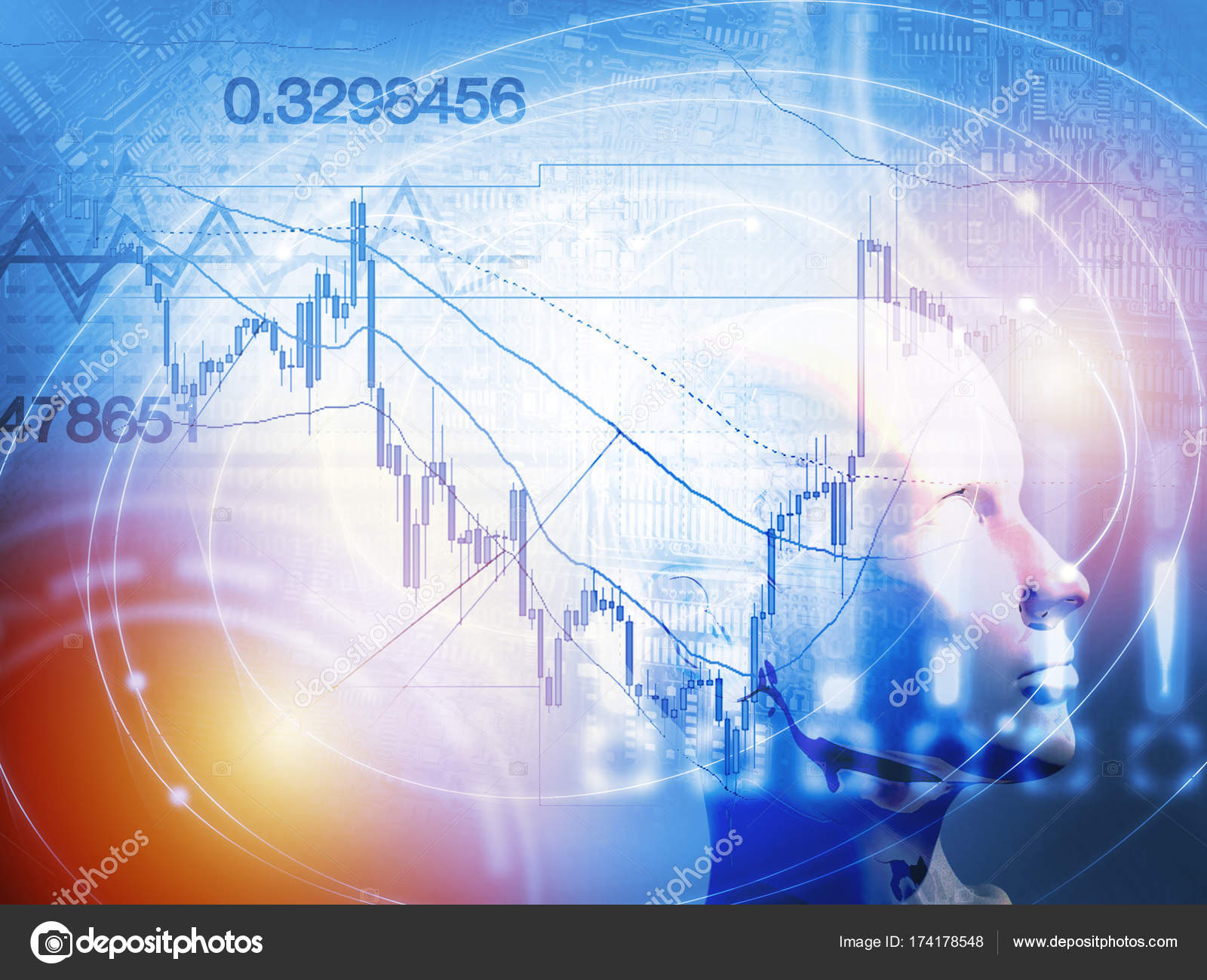 Quantitative Aktien Und Forex Trading Konzept Mit Kunstlicher - 