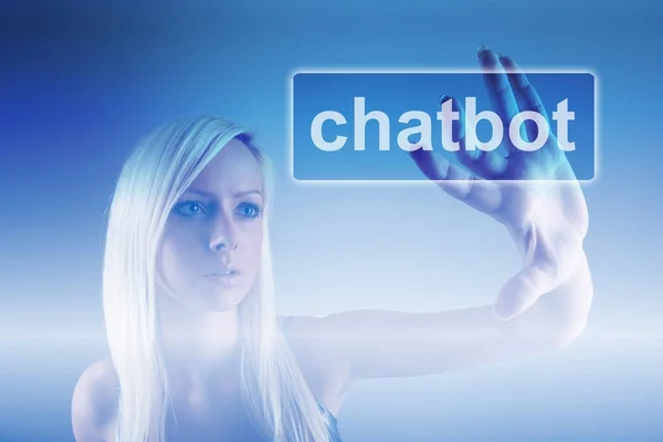 Chatbot und zukünftiges Kommunikationskonzept. — Stockfoto