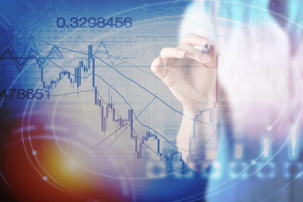Forex trading technical analysis concept — Stock Photo, Image