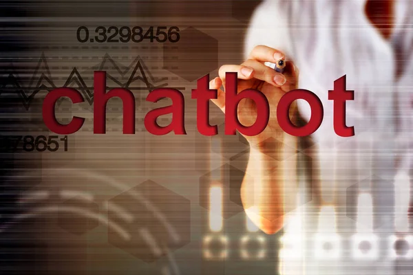 Chatbot e futuro concetto di comunicazione . — Foto Stock