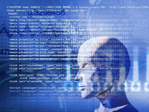 Begreppet maskininlärning att förbättra artificiell intelligens — Stockfoto