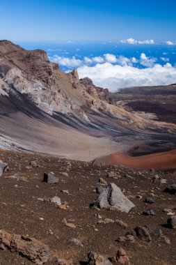 Volkanik krater Haleakala Milli Park Maui, Hawaii Adası.