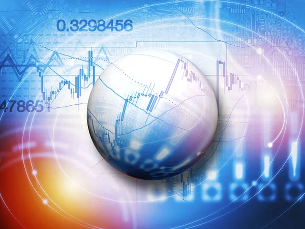 Konzept der technischen Analyse des Devisenhandels — Stockfoto