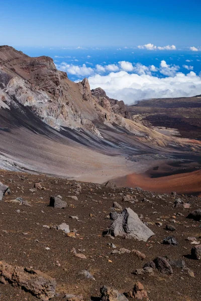 Volkanik krater Haleakala Milli Park Maui, Hawaii Adası. — Stok fotoğraf