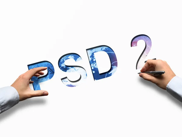 Concetto di PSD2 - Direttiva sui servizi di pagamento — Foto Stock