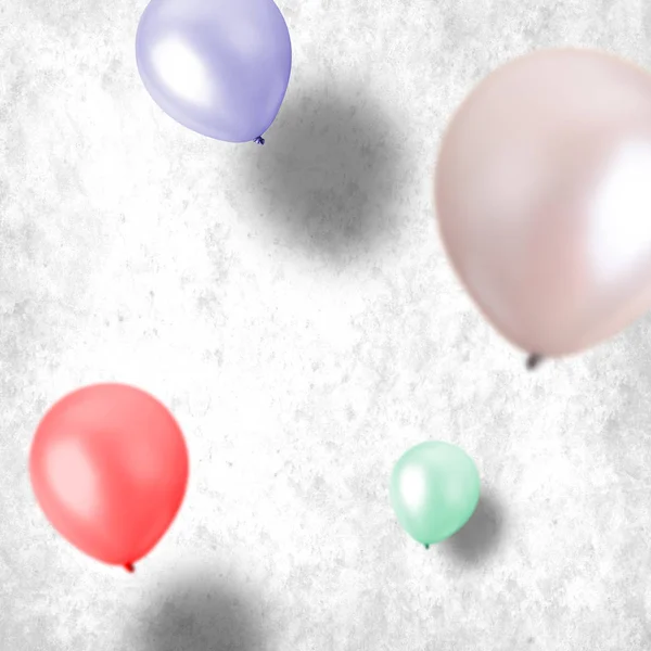 庆祝, 生日聚会-气球在房间里 — 图库照片