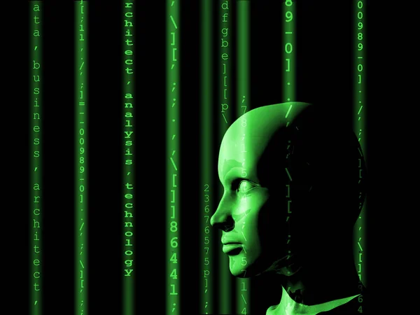 Concepto de aprendizaje automático para mejorar la inteligencia artificial — Foto de Stock