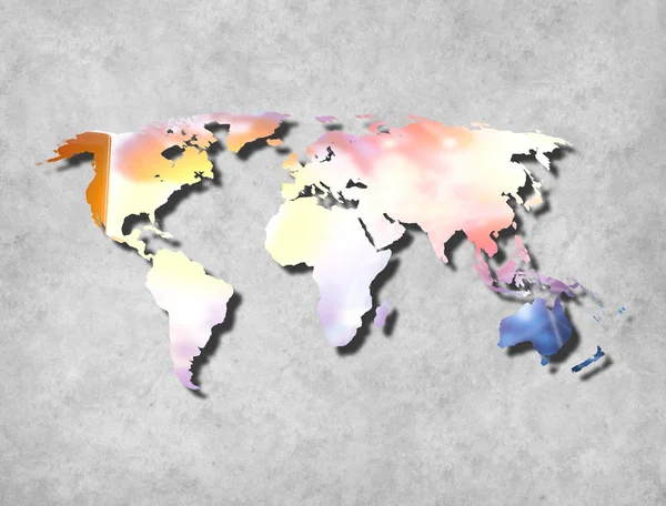 Abstracte achtergrond van de wereldkaart met textuur — Stockfoto