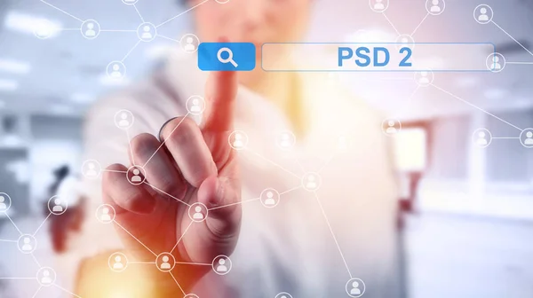 Dyrektywa o usługach koncepcja Psd2 - płatności — Zdjęcie stockowe