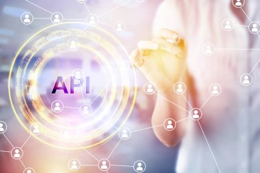 API kısaltma. İş, Internet ve teknoloji kavramı.