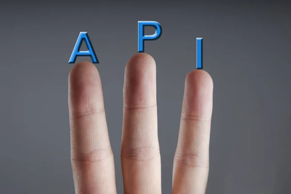 Akronim API - aplikacji interfejs programowania. Koncepcja biznesu, Internet i technologia. — Zdjęcie stockowe