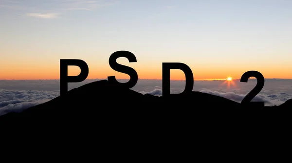 Concept van Psd2 - betaling dienstenrichtlijn — Stockfoto