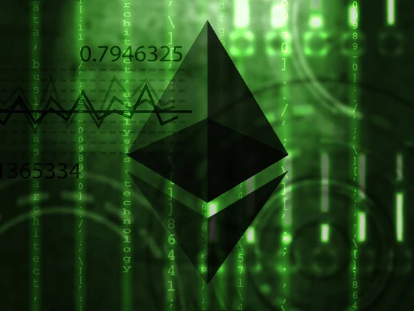 Concetto di pagamento criptovaluta con Ethereum — Foto Stock