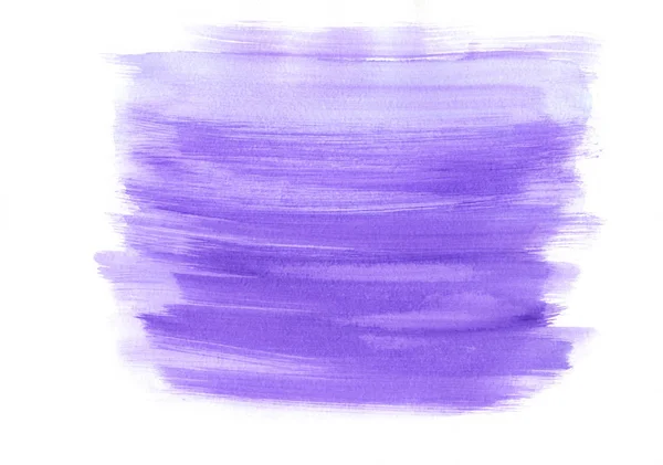 Сучасні фіолетові креативні акварельні мазки пензля, пофарбовані ізольовані на білому тлі — стокове фото