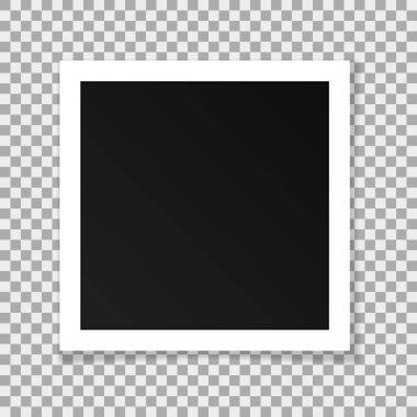 Saydam arka plan üzerinde izole vektör kağıt kare çerçeve
