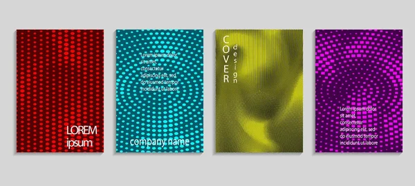 Minimalistische abstrakte Vektor-Halbton-Cover-Gestaltung. zukünftige geometrische Vorlage. Vektorvorlagen für Plakate, Banner, Flyer, Präsentationen und Berichte — Stockvektor