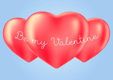 Romantik arka plan gül Kalp balonlar ile. Sevgililer günü kavramı. Vektör eps 10