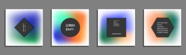 Çok az sıvı renkleri kapakları küme. Gelecekteki geometrik degrade arka plan. Posterlerini açmaları, afiş, el ilanları, sunumlar ve raporlar için vektör şablonları