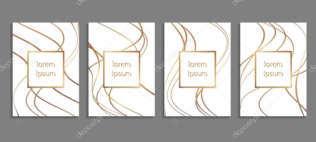 Set of luxury cover templates. Vector cover design for placards, banners, flyers, presentations and cards