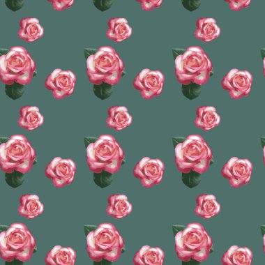 Suluboya çiçek deseni, sorunsuz arka plan gül