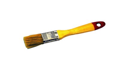 Boya fırçası beyaz arkaplanda izole edildi.