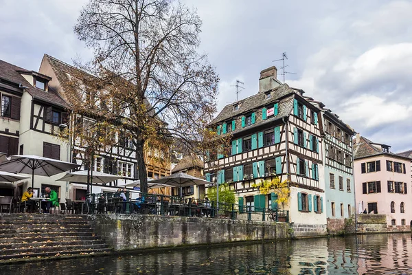 Strasbourg France Octobre 2017 Jolies Maisons Petite France Rivière Ill — Photo